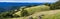 Panorama of verdant green hills in Santa Cruz mountains