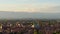 Panorama of Vicenza with plays of light from the setting sun