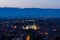 Panorama of Vicenza at the sunset, Basilica Palladiana