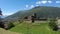 Panorama video shooting of UNESCO Heritage of the Montebello Castle Bellinzona, Switzerland