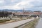 Panorama of Vienna city from Belvedere park. Austria. Wien.