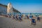 Panorama of Vieste beach, Gargano park, Puglia, Italy