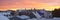 Panorama view above Reykjavik City at sunset