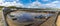 A panorama view across the inner harbour at the town of  Cullen, Scotland