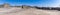 A panorama view across the inside of an old desert fort at Azraq, Jordan