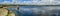 A panorama view across Pitsford Reservoir, UK