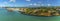 A panorama view across the port in St Johns, Antigua