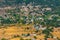 Panorama view of agricultural landscape of Greek island Crete