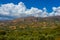 Panorama view of agricultural landscape of Greek island Crete