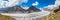 Panorama view of the Aletsch glacier on Mountains