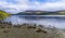 A panorama view along shore of Loch Lomond in Scotland