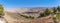 A panorama view from the approach to Mount Nebo, Jordan