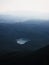 Panorama view of artificial water reservoir lake near Tavertet Osona Barcelona Catalonia Spain Pyrenees mountains Europe