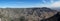 Panorama view: Barren and sparse mountain landscape in Guadalupe Mountains Nationalpark in Texas.