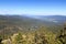 Panorama view of Bavarian Forest and lake Kleiner Arbersee seen from mountain Großer Arber, Germany