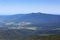 Panorama view of Bavarian Forest and mountain Osser seen from mountain Großer Arber, Germany
