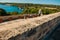 Panorama with a view of the Bay and the Fortress Fortaleza de Jagua. Cuba, Cienfuegos.