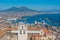 Panorama view of the bay of Naples behind Certosa monastery