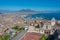 Panorama view of the bay of Naples behind Certosa monastery