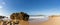 Panorama view of the beach at Ilha do Pessegueiro on the Alentejo Coast of Portugal