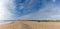 Panorama view of the beach and lagoon at Isla Cristina in Andalusia