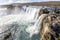 Panorama view on beautiful Godafoss waterfall, Iceland