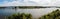 Panorama view on a beautiful summer day from.the river called