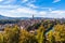 Panorama view of Berne old town from mountain top