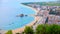 Panorama view of Blanes seaside and Sa Palomera rock