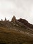 Panorama view of Bosque de Piedras stone forest rock formation landscape at Palccoyo rainbow mountain Cuzco Peru