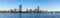 Panorama view of Boston Skyline in summer