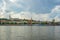 Panorama view of Buda bank of Danube River in Budapest city, Hungary