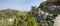 A panorama view of buildings in old mountain village Savoca in Sicily, Italy