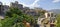 A panorama view of buildings in old mountain village Savoca in Sicily, Italy