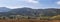 Panorama view of cabbage and strawberry farming in the mountains