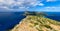Panorama view of Cap Formentor de Mallorca, Spain - beautiful coast
