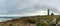 Panorama view of the Cap Levi lighthouse on the north coast of Normandy in France