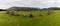 Panorama view of the Castlerigg Stone Circle in the Lake District National Park in Cumbria