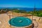 Panorama view of Catalan coastline from Begur castle