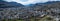 Panorama view from chateau de valere over the city of sion, switzerland