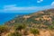 Panorama view of coastline of Southern Crete in Greece