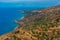 Panorama view of coastline of Southern Crete in Greece