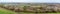 A panorama view from Croft Hill towards Thurlaston in Leicestershire, UK