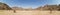 Panorama view of desert view on extreme heat weather.