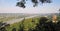 Panorama View from the Drachenfels over the Dragoncastle and the rhine to north