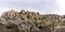 Panorama view of the El Torcal Nature Reserve in Andalusia with ist strange karst rock formations