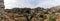 Panorama view of the El Torcal Nature Reserve in Andalusia with ist strange karst rock formations