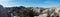 Panorama view of the El Torcal Nature Reserve in Andalusia with ist strange karst rock formations