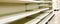 Panorama view empty shelves, peg boards at grocery stores, food shortage, pandemic, economic crisis or store closing in Dallas,