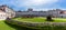 Panorama view of the Esterhazy Palace or Hungarian Versailles in Fertod